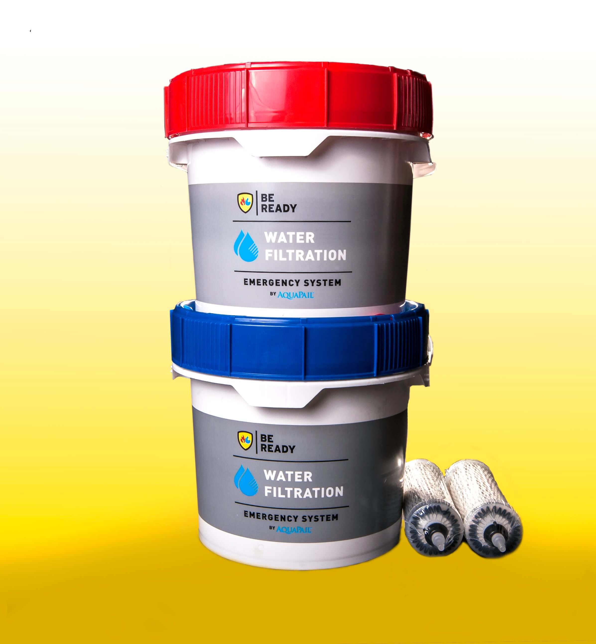 AquaPail 1100 emergency gravity water filtration system buckets with replacement filters
