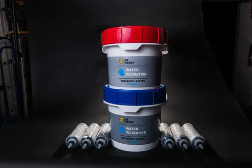 AquaPail 3300 emergency gravity water filtration system with 6 DuraFlo replacement filters